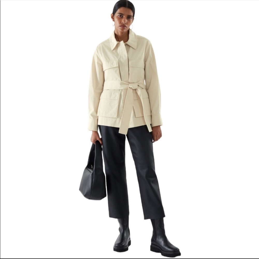 COS belted short trench